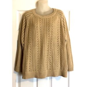 Faded Glory Cozy Oversized Open-weave Sweater